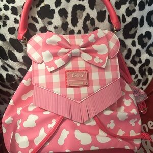 Loungefly Pink and White Disney Backpack